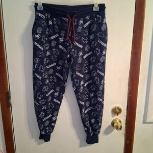 Harry Potter AOP Boys Sweatpants L 8 10 EUC Navy Blue